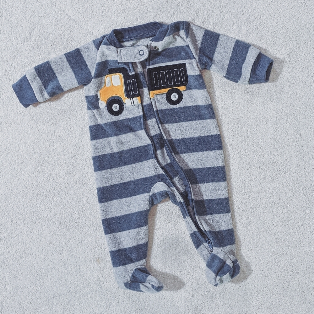 CARTER'S - fleece pajama/footies - NEWBORN - boy